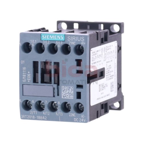 Siemens 3RT2018-1BB42 Leistungssch&uuml;tz / Power Contactor 16 A 7,5kW 400V 24VDC