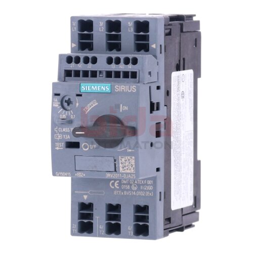 Siemens 3RV2011-0JA25 / 3RV2 011-0JA25 Leistungsschalter / Circuit Breaker 13A