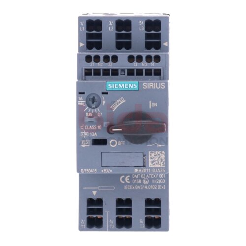 Siemens 3RV2011-0JA25 / 3RV2 011-0JA25 Leistungsschalter / Circuit Breaker 13A