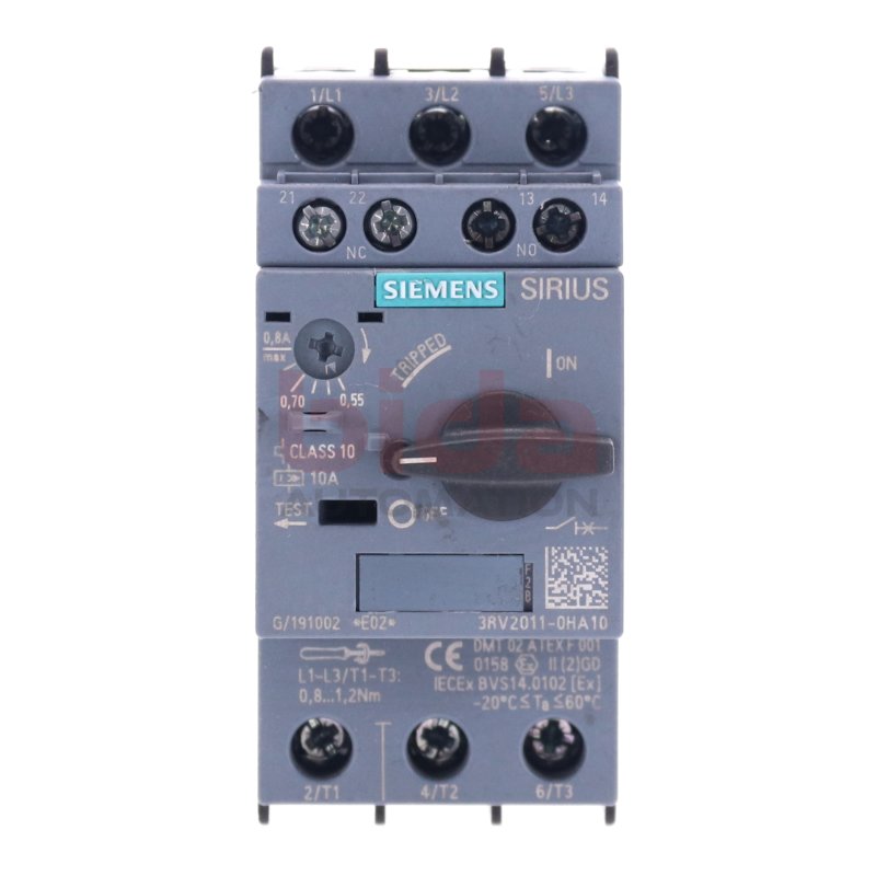 Siemens 3RV2011-0HA10 Leistungsschalter / Circuit Breaker 10A
