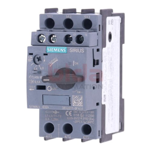 Siemens 3RV2011-0FA10 Leistungsschalter / Circuit Breaker  6,5 A