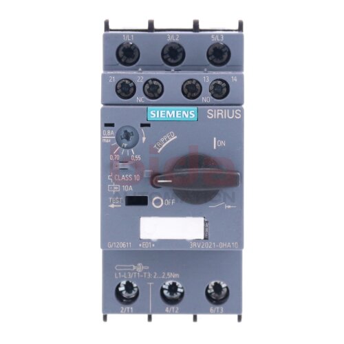Siemens 3RV2021-0HA10 / 3RV2 021-0HA10 Leistungsschalter / Circuit Breaker 10A