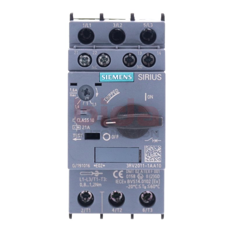 Siemens 3RV2011-1AA10 Leistungsschalter / Circuit Breaker  21A