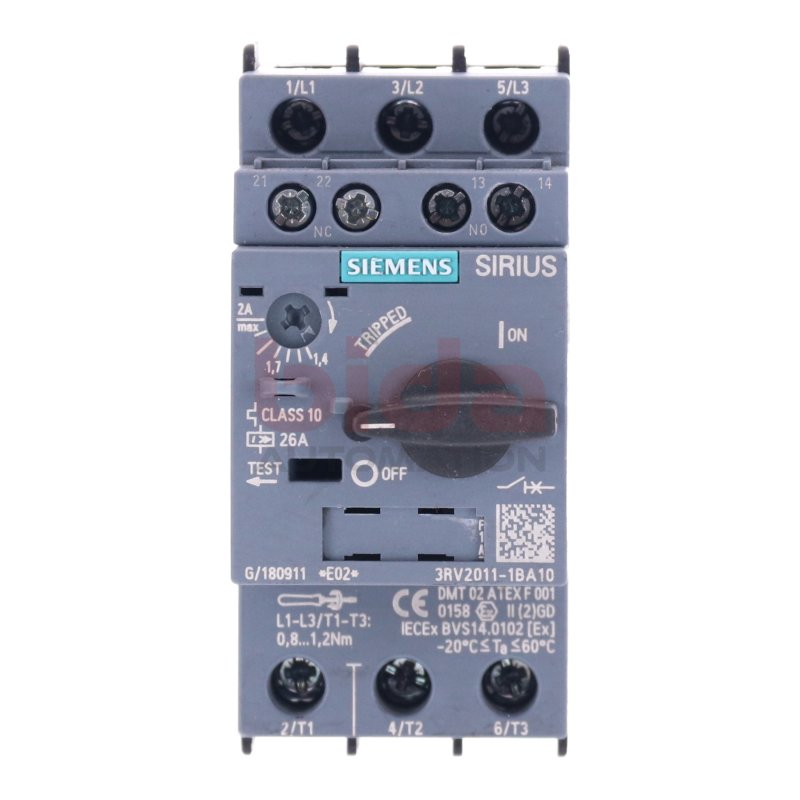 Siemens 3RV2011-1BA10 Leistungsschalter / Circuit Breaker  26A