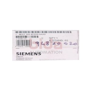 Siemens 6ES7193-4CD20-0AA0 / 6ES7 193-4CD20-0AA0 SIMATIC...
