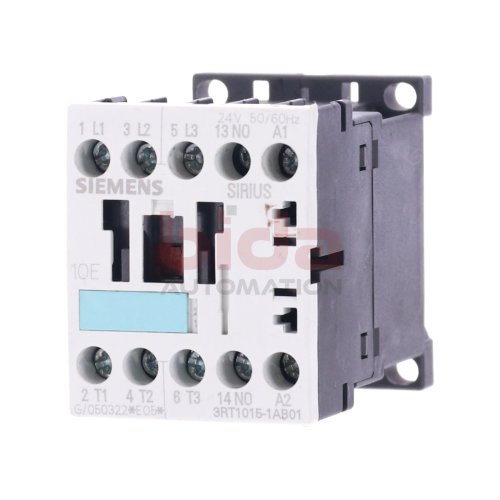 Siemens 3RT1015-1AB01 Leistungssch&uuml;tz / Power Contactor  7A 3kW 400V 24VAC