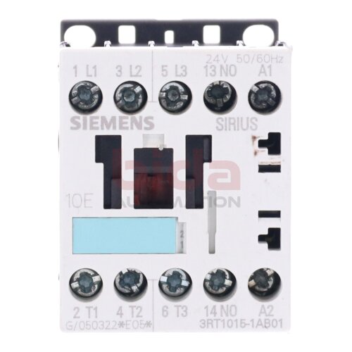 Siemens 3RT1015-1AB01 Leistungssch&uuml;tz / Power Contactor  7A 3kW 400V 24VAC