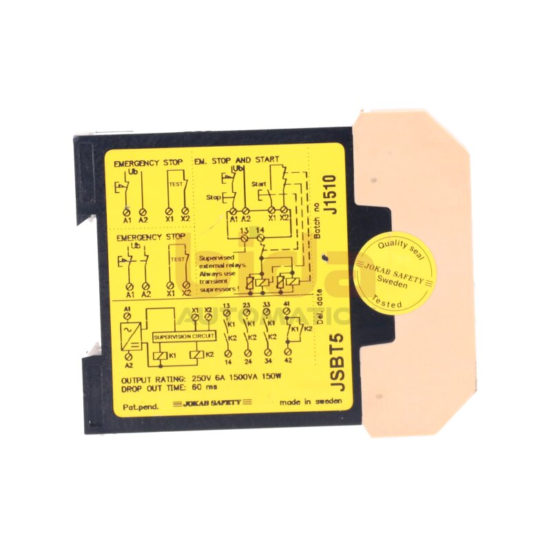 Jakob Safety JSBT5 Sicherheitsrelais / Safety Relay 24V 250V 6A