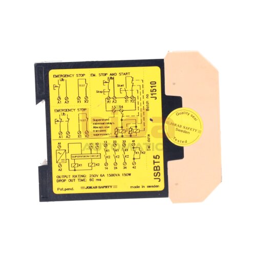 Jakob Safety JSBT5 Sicherheitsrelais / Safety Relay 24V 250V 6A
