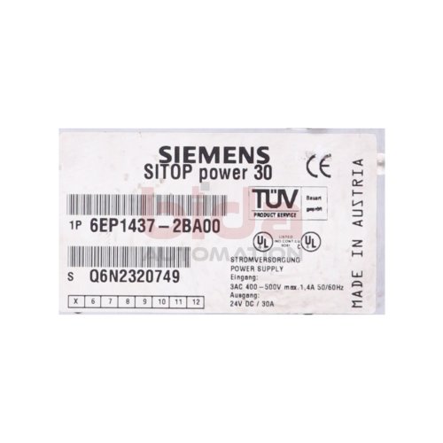 Siemens 6EP1437-2BA00 Stromversorgung / Power Supply 400-500V 24VDC 30A