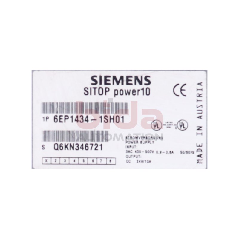 Siemens 6EP1434-1SH01 Stromversorgung / Power Supply 24V 10A 400-500V 0,9-0,8A