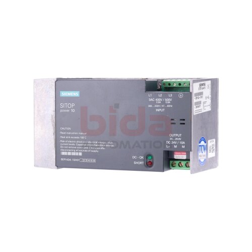 Siemens 6EP1434-1SH01 / 6EP1 434-1SH01 Stromversorgung / Power Supply 24V 10A 400-500V 0,9-0,8A
