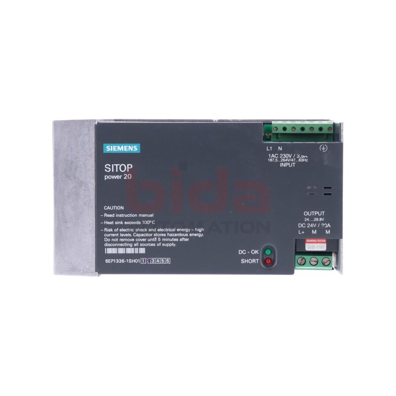 Siemens 6EP1336-1SH01 Stromversorgung / Power Supply 230VAC 24VDC 20A
