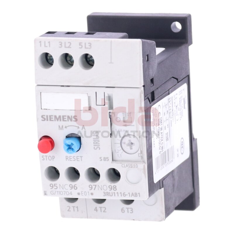 Siemens 3RU1116-1AB1 / 3RU1 116-1AB1 &Uuml;berlastrelais Overload Relay  1,6A
