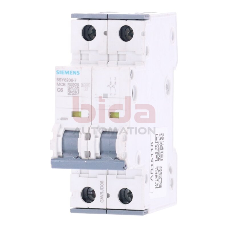 Siemens 5SY6206-7 / 5SY6 206-7 MCB C6 Leitungsschutzschalter / Circuit Breaker 400V