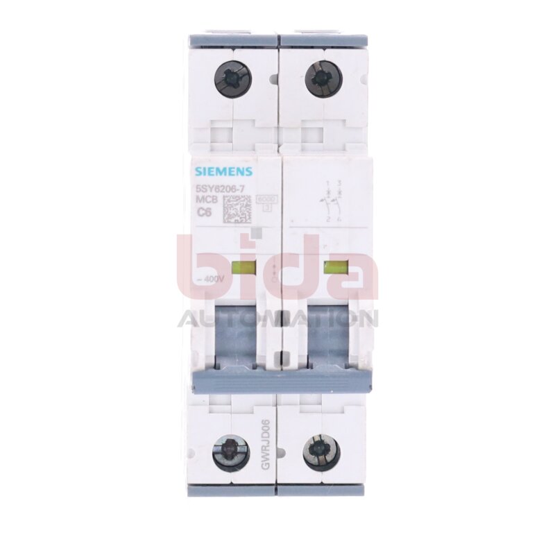 Siemens 5SY6206-7 / 5SY6 206-7 MCB C6 Leitungsschutzschalter / Circuit Breaker 400V