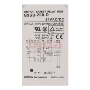 Omron G9SB-200-D Sicherheitsrelais / Safety Relay...