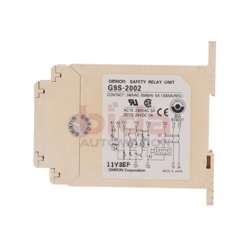 Omron G9S-2002 Sicherheitsrelais / Safety Relay  240VAC 5A