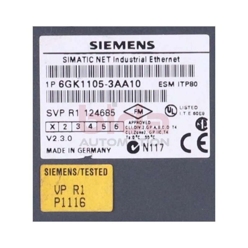 Siemens 6GK1105-3AA10 / 6GK1 105-3AA10 Olectrical Switch Module 24VDC