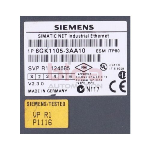 Siemens 6GK1105-3AA10 / 6GK1 105-3AA10 Olectrical Switch Module 24VDC