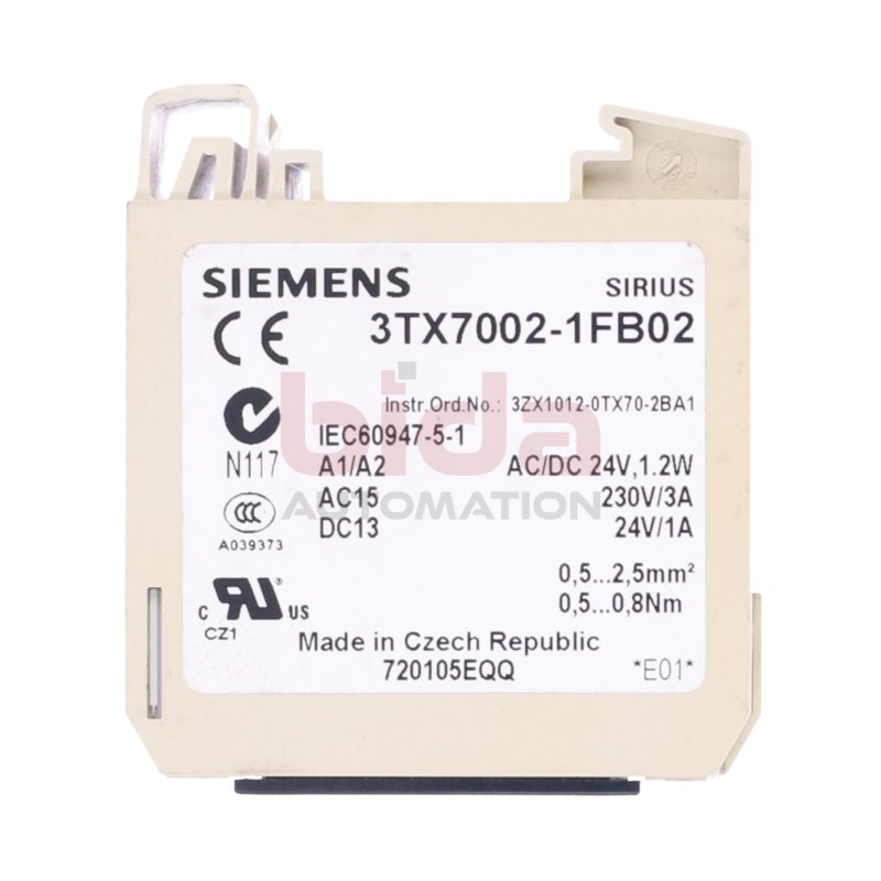 Siemens 3TX7002-1FB02 Koppelrelais / Coupling relay 24V 1,2W 230V/3A  24V/1A