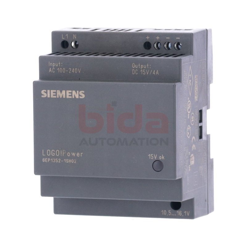 Siemens 6EP1352-1SH02 / 6EP1 352-1SH02 Stromversorgung / Power Supply 15V 4A 100-240V
