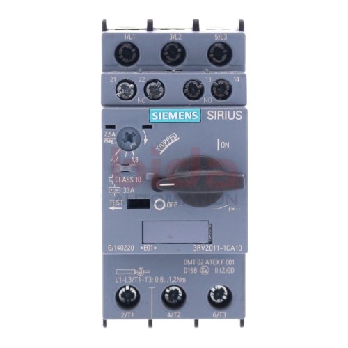 Siemens 3RV2011-1CA10 Leistungsschalter / Circuit Breaker 52A