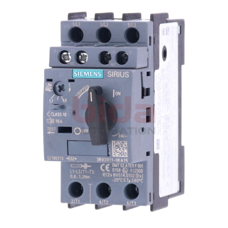 Siemens 3RV2011-0KA15 / 3RV2 011-0KA15 Leistungsschalter / Circuit Breaker 16A