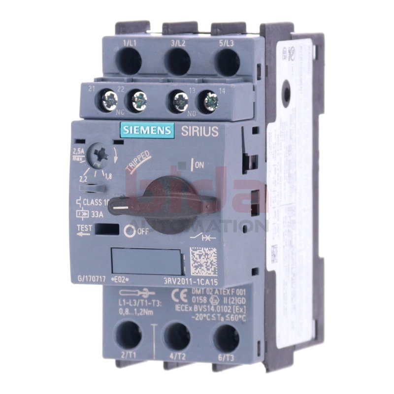 Siemens 3RV2011-1CA15 Leistungsschalter / Circuit Breaker 33A