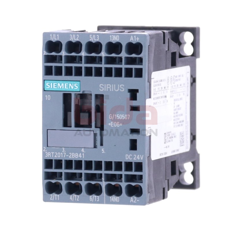 Siemens 3RT2017-2BB41 Leistungssch&uuml;tz / Power Contactor 24V