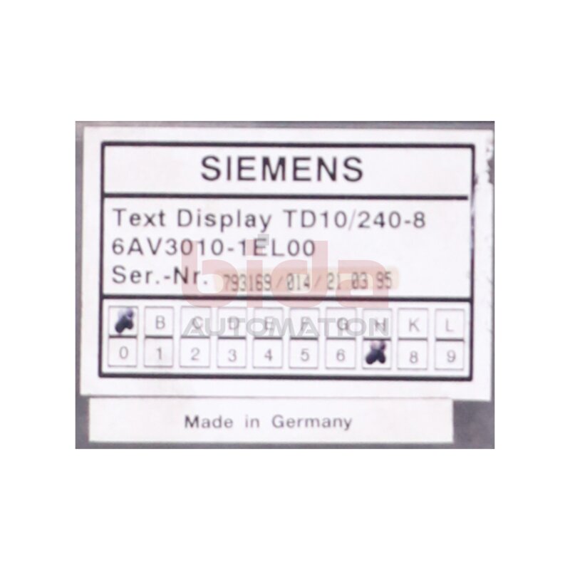 Siemens 6AV3010-1EL00 / 6AV3 010-1EL00 Schnittstellen Modul / Interface Module
