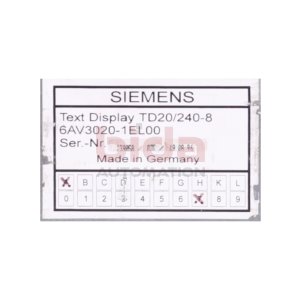 Siemens 6AV3020-1EL00 / 6AV3 020-1EL00 Schnittstellen...