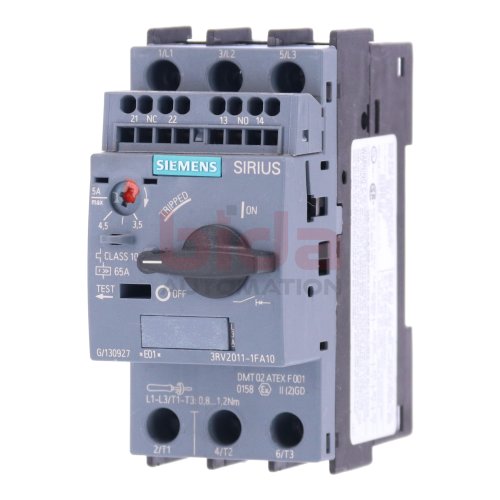 Siemens 3RV2011-1FA10 / 3RV2 011-1FA10 Leistungsschalter / Circuit Breaker  65A