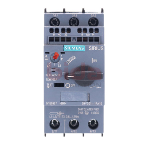 Siemens 3RV2011-1FA10 / 3RV2 011-1FA10 Leistungsschalter / Circuit Breaker  65A