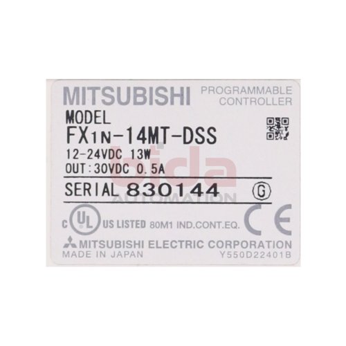 Mitsubishi FX1N-14MT-DSS Programmable  Controller 12-24VDC 13W 30VDC 0,5A