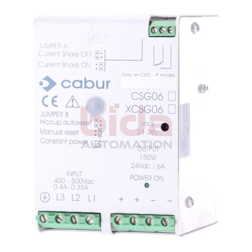 Cabur XCSG06-CSG06 (20060219) Stromversorgung / Power Supply 24VCD 6A