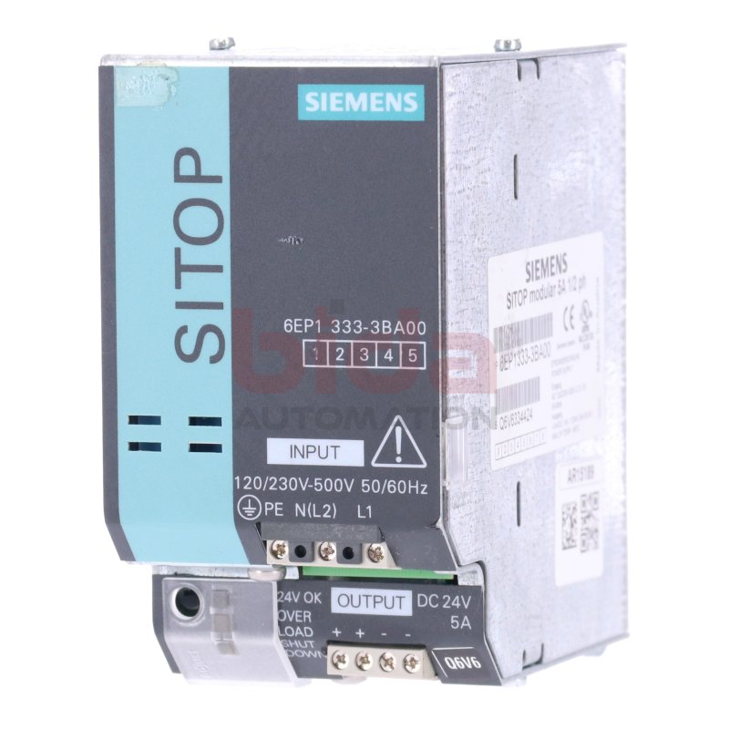 Siemens 6EP1333-3BA00 Stromversorgung / Power Supply 120/230-500VAC 24VDC 5A