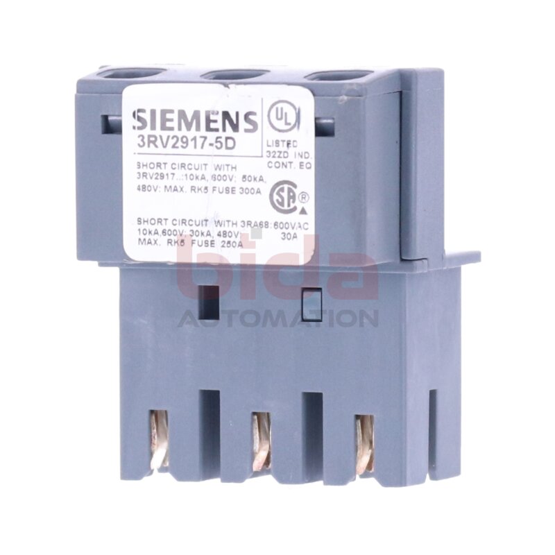 Siemens 3RV2917-5D Klemmblock / Terminal Block  600VAC 30A