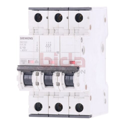 Siemens 5SY63 MCB C10 Leitungsschutzschalter / Circuit Breaker 400V