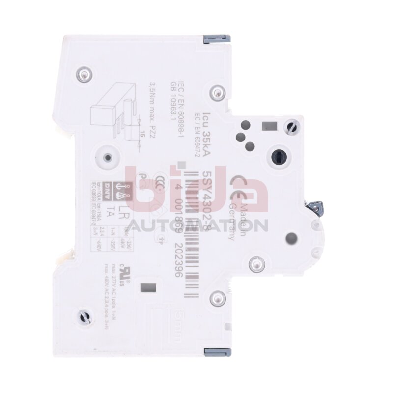 Siemens 5SY43 MCB D2 Leitungsschutzschalter / Circuit Breaker 400V