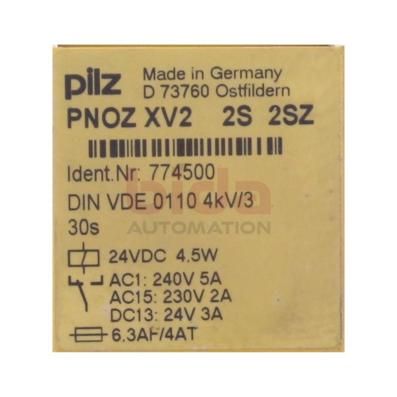 Pilz PNOZ XV2 2S 2SZ (774500) Sicherheitsrelais / Safety Relay 24VDC 4,5W