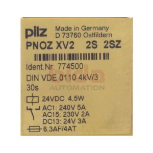 Pilz PNOZ XV2 2S 2SZ (774500) Sicherheitsrelais / Safety...