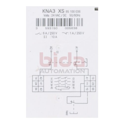 Crouzet KNA3 XS 85 100 036 (3593150005638) Sicherheitsrelais / Safety Relay 24 VAC