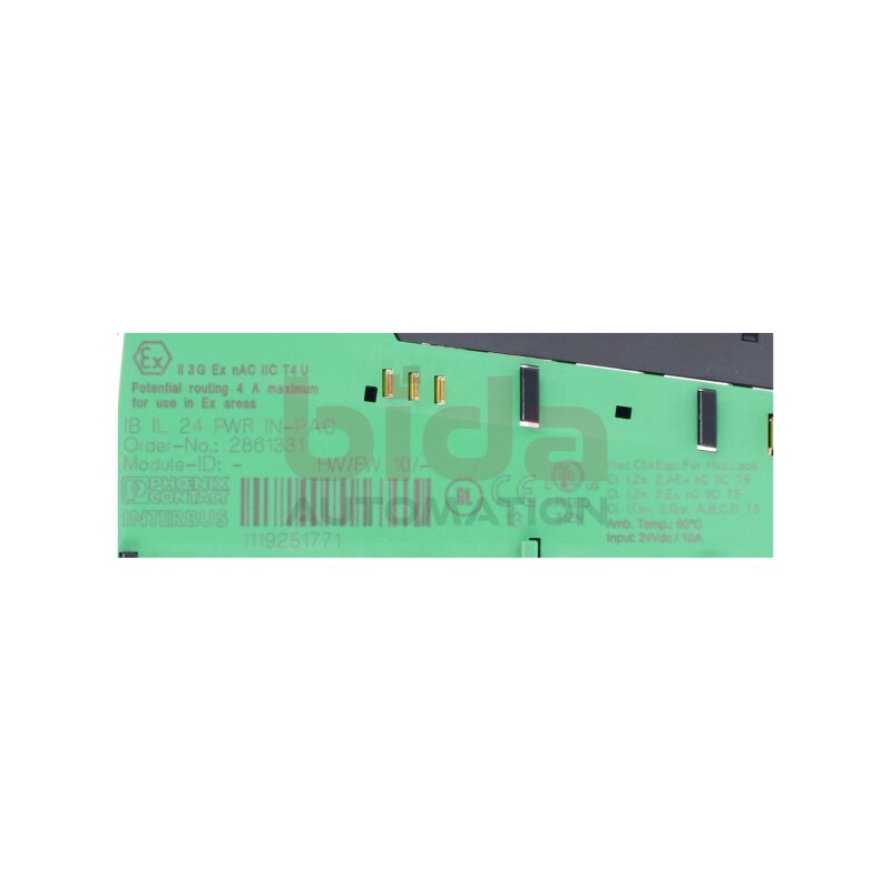 Phoenix Contact IB IL 24 PWR IN-PAC (2861331) Erweiterungsmodule / Extension module 24VDC 10A