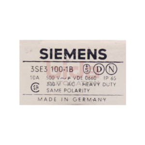 Siemens 3SE3 100-1B / 3SE3100-1B Positionsschalter /...