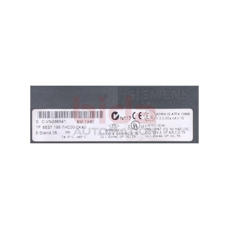 Siemens 6ES7 195-HC00-0XA0 / 6ES7195-HC00-0XA0 Busmodule