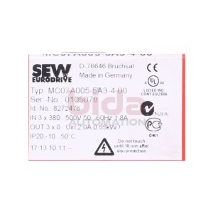 SEW MC07A005-5A3-4-00 (id-No. 8272476) Frequenzumrichter...