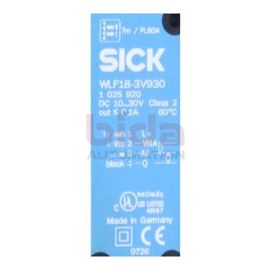 Sick WLF18-3V930 Lichtschranke / Photoelectric Barrier...