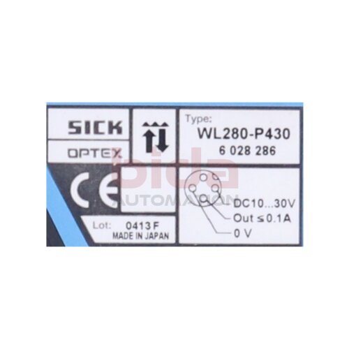 Sick WL280-P430 (6 028 286) Lichtschranke / Photoelectric Barrier 10...30V  0.1A
