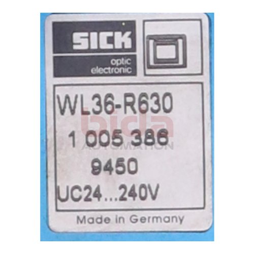 Sick WL36-R630 (1005386) Lichtschranke / Photoelectric Barrier 24...240V